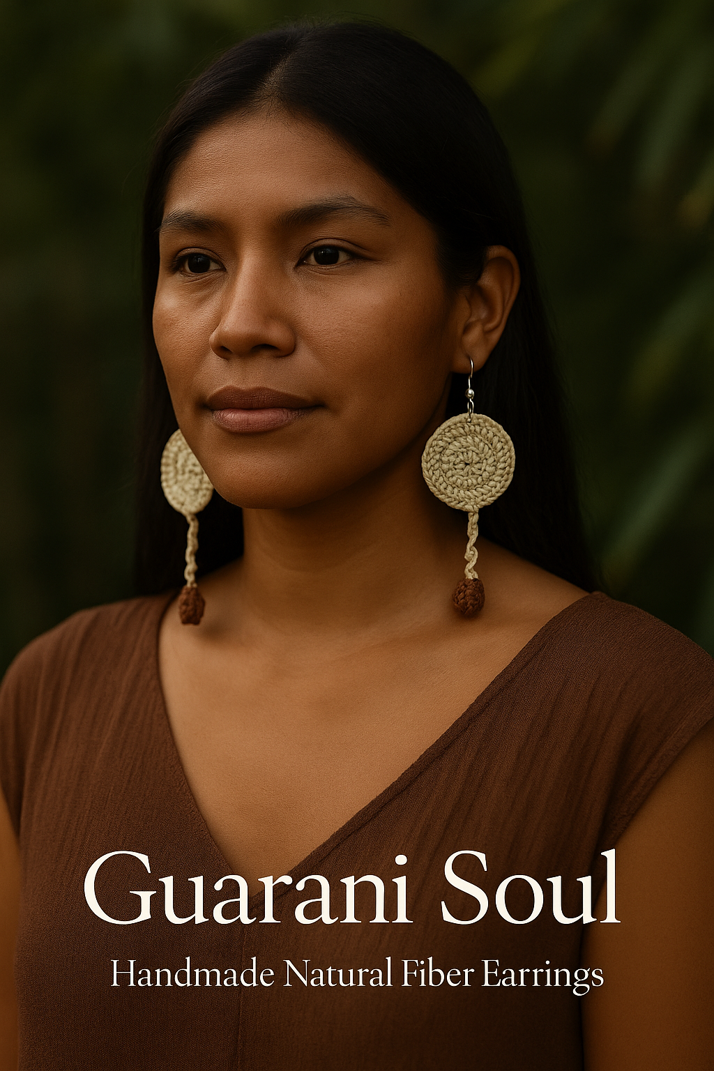Handwoven Karaguata Earrings – Indigenous Guaraní Craft from Paraguay